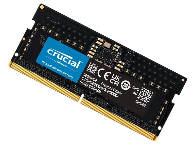 Crucial 8GB (1x8GB) DDR5 SODIMM 5600MHz C46 1.1V Notebook Laptop Memory ~CT8G48C40S5 Crucial 8GB (1x8GB) DDR5 SODIMM 5600MHz C46 1.1V Notebook Laptop Memory ~CT8G48C40S5